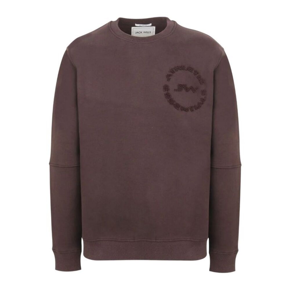 Jack Wills Mens Bouclé Sweatshirt / Black Coffee
